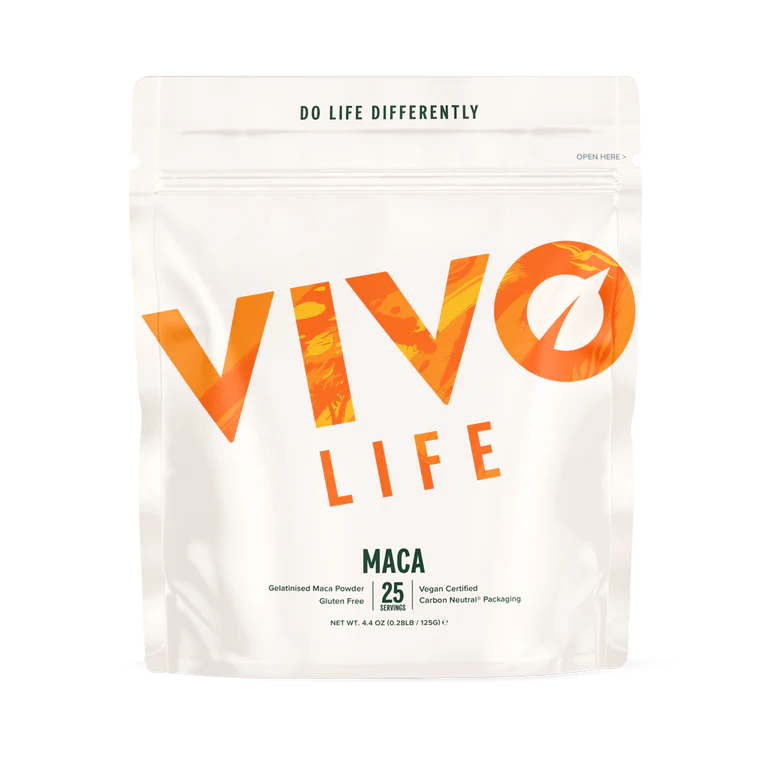 vivo life gelatinisedmaca powder balance hormones boost energy improve mood 125gr