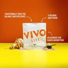 Vivo Life Σκόνη Ζελατινοποιημένης Μάκα 25 δόσεις | Εξισορρόπηση Ορμονών | Ενίσχυση Ενέργειας | Βελτίωση Διάθεσης (125γρ)