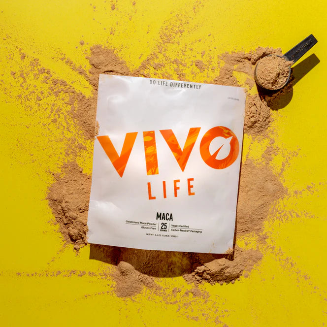 Vivo Life Σκόνη Ζελατινοποιημένης Μάκα 25 δόσεις | Εξισορρόπηση Ορμονών | Ενίσχυση Ενέργειας | Βελτίωση Διάθεσης (125γρ)